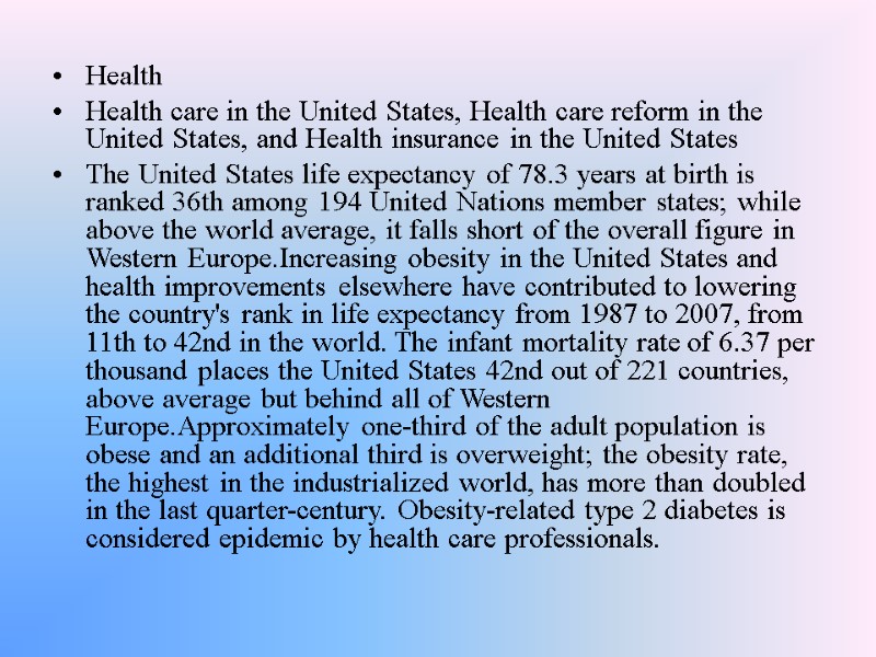 Health Health care in the United States, Health care reform in the United States,